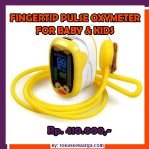 Oximeter Pulse Fingertip Untuk Bayi Dan Balita LED 4 Warna Dengan Kabel USB Charger