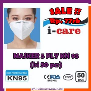 Masker 5Ply 5 ply KN95 KN 95 Medical Grade Isi 50 Putih Merk i-Care