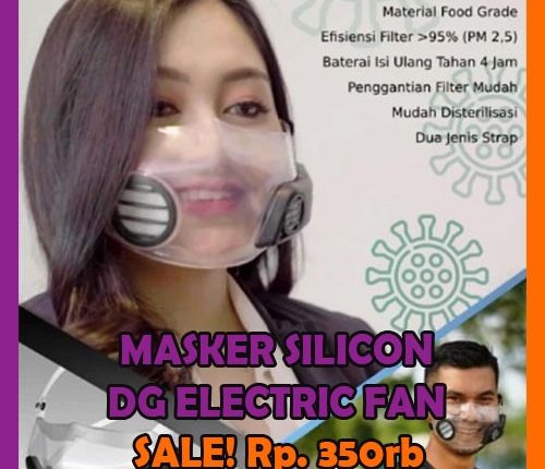 Masker Transparan Dengan Electric Sirculation Fan