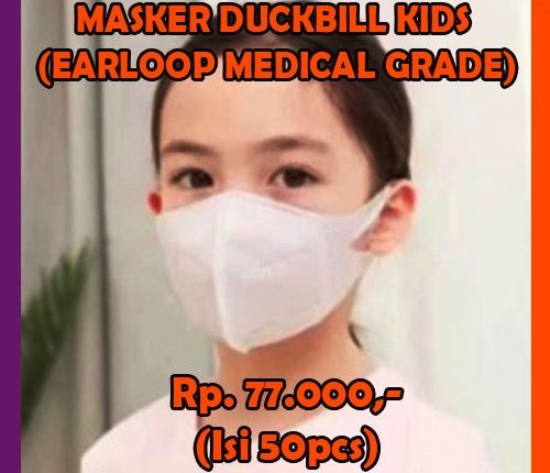 Masker Duckbil Anak 3 Ply 3ply Premium Setara 5 Ply Isi 50 Merk i-Care