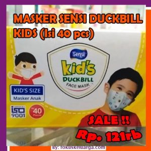 masker berkualitas sensi duckbill kids isi 40