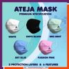 Masker Kain Dewasa 3 Ply 3ply Ateja Paket Isi 3