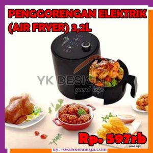 Penggorengan elektronik penggorengan tanpa minyak air fryer microwave 3,2 liter