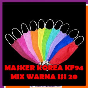 Masker 4ply 4 ply warna warni pelangi campur isi 20