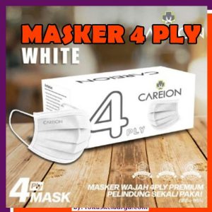 masker 4ply 4 ply reguler biasa sekali pakai isi 50 per box standard kemenkes